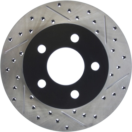 Sport Drilled/Slotted Brake Rotor,127.67038L